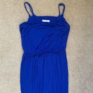 Lush knit maxi dress in bright blue